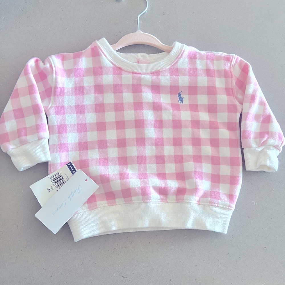 Polo Ralph Lauren Gingham Sweater- Baby Girl